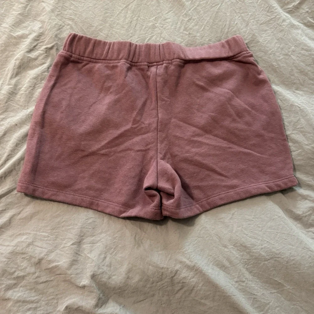 The North Face Girls Camp Fleece Sweat Shorts Mauve Size Large (14/16)